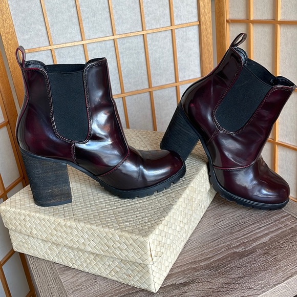 Madden Girl Shoes - Steve Madden Oxblood Burgundy Anarchy Boots with 3.5”Heel Size 7M